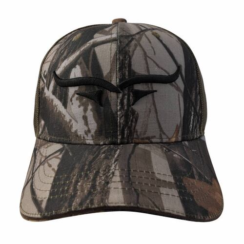 Gorra Cuernos Café Camuflaje C/Ajustador Velcro Wallis.