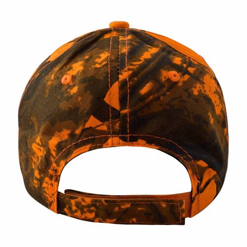 Gorra Hunter Negra/Naranja Camuflaje Ajustador Velcro Wallis.