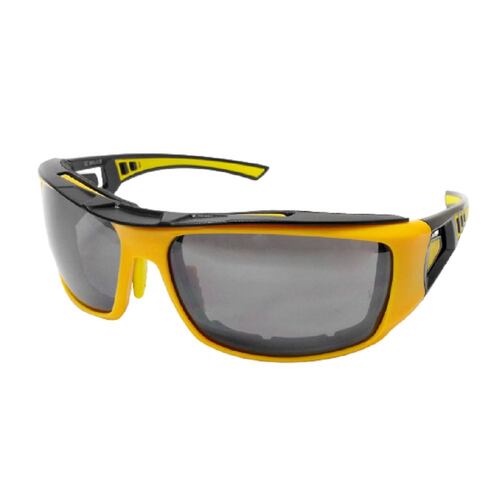 Lentes Deportivo Armazón Amarillo/Negro Micas Humo Wallis.