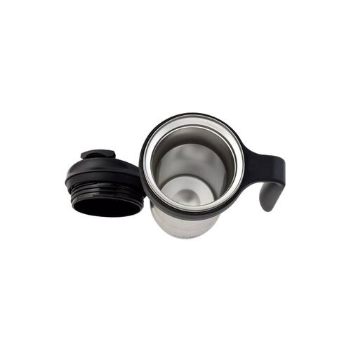 Taza Térmica Con Protector Tapa Rosca 350ml Acero Wallis.