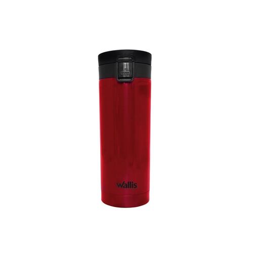 Termo Boton De Seguridad Antiderrames 500ml Rojo Wallis.