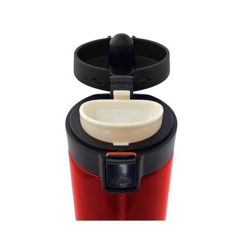 Termo Boton De Seguridad Antiderrames 500ml Rojo Wallis.