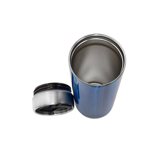 Termo Popote Y Protector Antiderrames 600ml Azul Wallis.