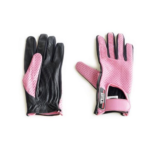 Guantes Motociclista Piel Completo Dama Talla L Rosa BMD