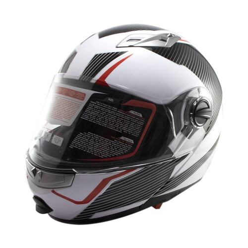 Casco Motociclista Mediano 57-58cm DOT Blanco FF-113 BMD