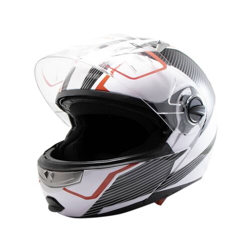 Casco Motociclista Mediano 57-58cm DOT Blanco FF-113 BMD