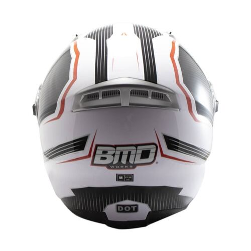 Casco Motociclista Mediano 57-58cm DOT Blanco FF-113 BMD
