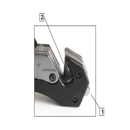 Navaja Bloqueo C/Mango Metal C/Clip LED Pedernal Wallis.