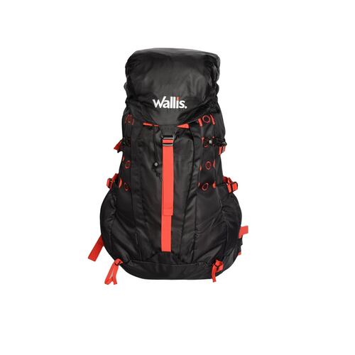 Mochila Para Montaña CHILAS 50 L Color Negro/Rojo Wallis.