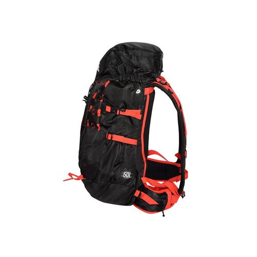 Mochila Para Montaña CHILAS 50 L Color Negro/Rojo Wallis.
