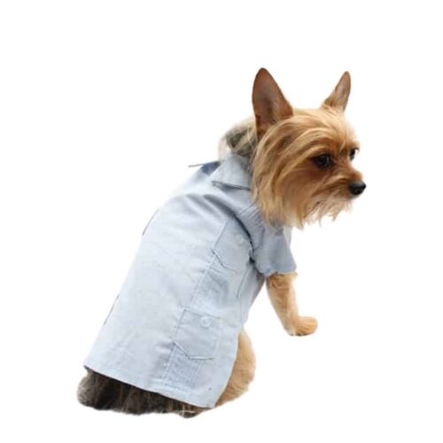 Guayabera P/Perro Azul Claro Manga Corta Yucateca Talla 6 Pet Pals.