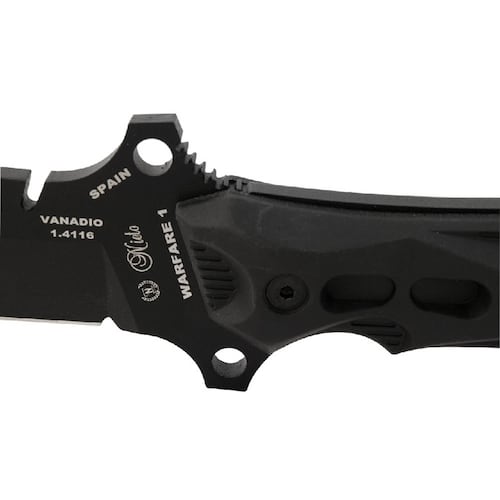 Cuchillo Warfare Táctico D/Acero venadio C/Funda Wallis