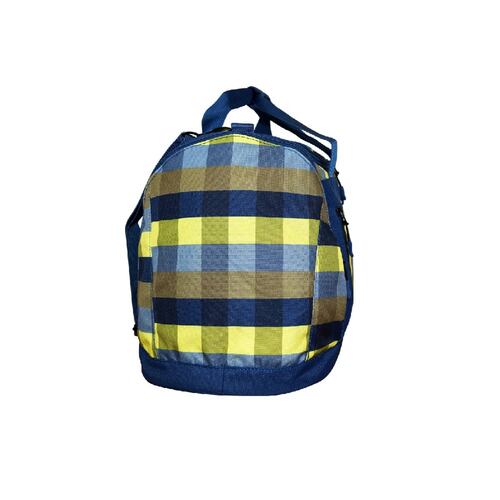 Maleta Deportiva 50L Poliester Cuadros Azul/Verde Wallis