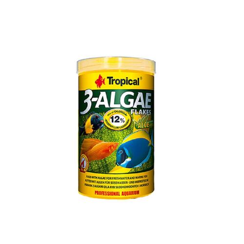 Alimento 3-algae Flakes P/peces Herbívoros 200 G Tropical