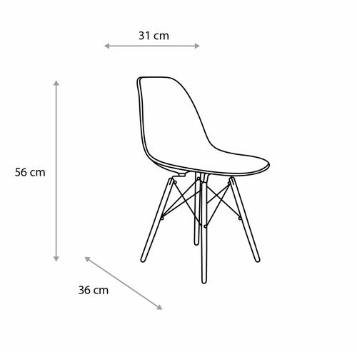 Set 6 Sillas Eames Infantil Polipropileno Rojo Stolmx