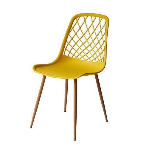 Set 4 Sillas Modernas Estilo Tulum Amarillo Stolmx