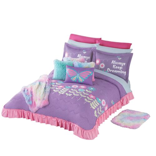 Colcha Sally Morado Matrimonial C/Fundas Colchas Concord