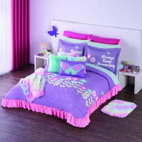 Colcha Sally Morado Matrimonial C/Fundas Colchas Concord