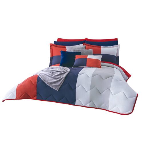 Edredón Ligero Individual Navy Azul Rey Colchas Concord