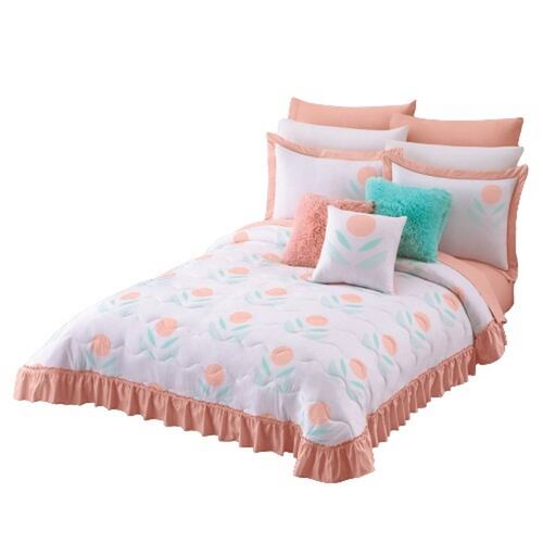 Colcha Matrimonial Soleil Blanco C/Fundas Colchas Concord