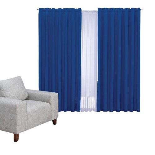 Cortina Decorativa Neo Azul Rey Estándar Colchas Concord