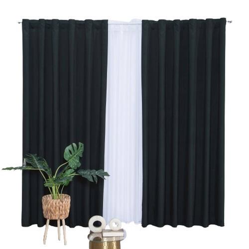 Cortina Decorativa Neo Negro Estándar Colchas Concord