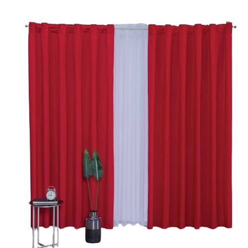 Cortina Decorativa Neo Rojo Estándar Colchas Concord