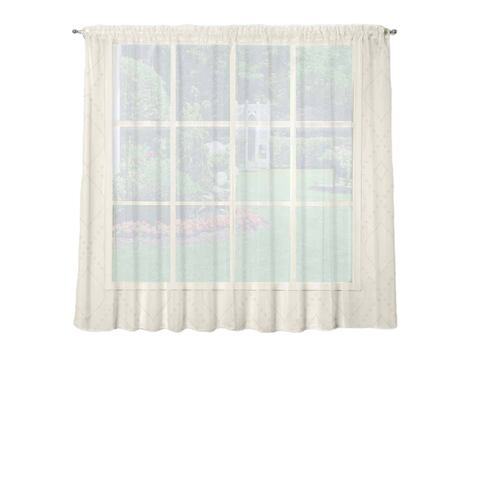 Cortina corta decorativa translúcida beige Colchas Concord