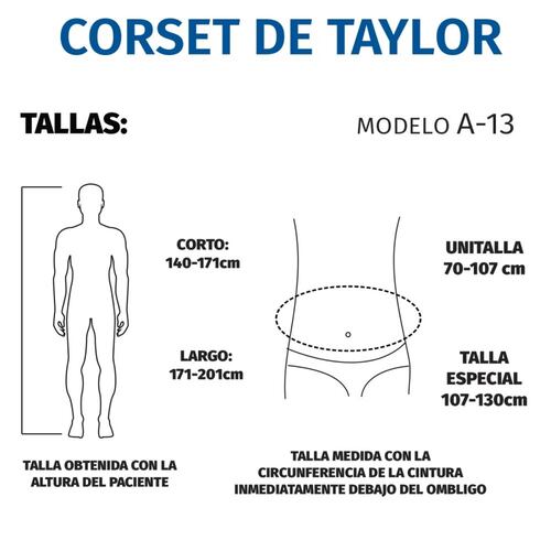 Soporte Corporal Columna Vertebral Corset Taylor A13 Tynor