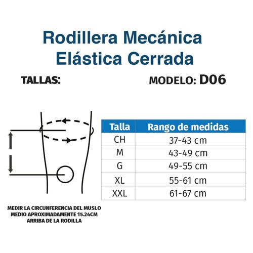 Rodillera Mecánica Férula Elástica Cerrada Correa D06 Tynor