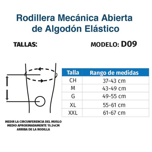 Rodillera Mecánica Abierta De Algodón Elástico D09 Tynor