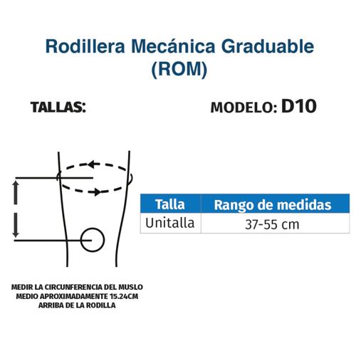 Rodillera Mecánica Graduable Rom Ortopedia D10 Tynor