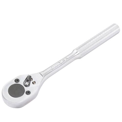 Matraca 3/8Pulg Reversible Cabeza Pera Plateado Acero Foy