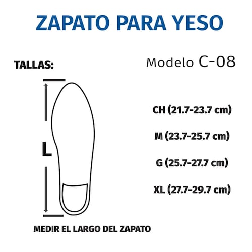 Zapato Flexible Bota Para Proteccion Yeso C08 Tynor