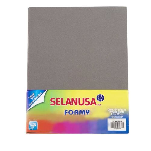 Foamy Tamaño Carta Liso 24 Pzas Gris Manualidad Selanusa