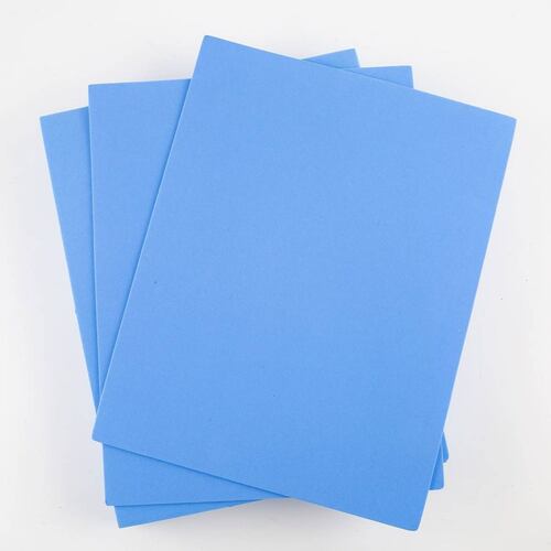 Foamy Tamaño Carta Liso 24 Pzas Azul Cielo Selanusa
