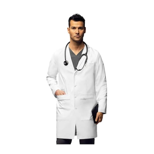 Bata De Laboratorio Blanca Para Hombre 38" 7372 WonderWink