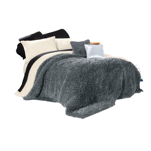 Cobertor Shaggy Pachicalientito Gris Mat/Ind Concord