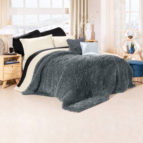Cobertor Shaggy Pachicalientito Gris Mat/Ind Concord