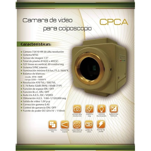 Cámara Video P/ Colposcopio Alta Resolución Microgyn