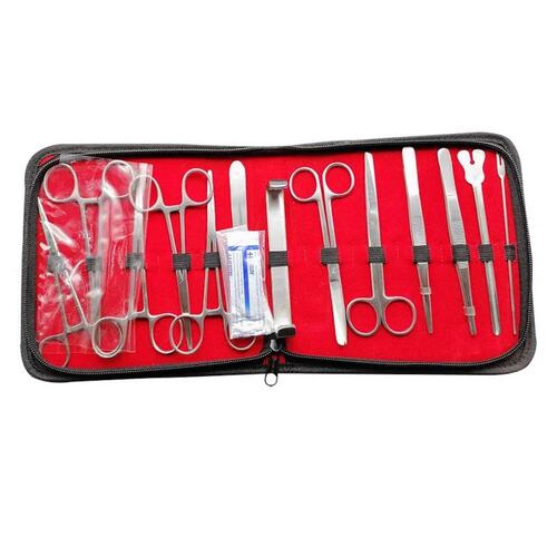 Estuche Disección 16 Piezas Acero Inoxidable Hergom Silvery