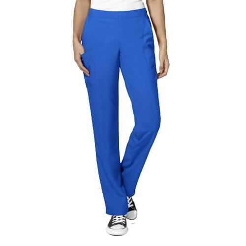 Pantalon Doble Cargo Frontal Liso Azul Rey Talla 2XS WonderWink.