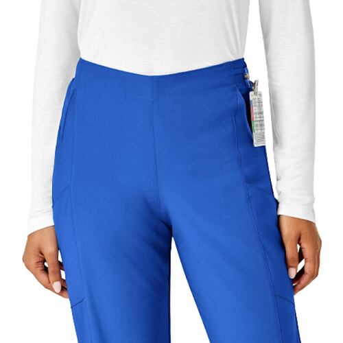 Pantalon Doble Cargo Frontal Liso Azul Rey Talla 2XS WonderWink.
