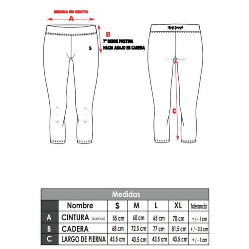 Leggins Capri Mujer Dry-Fit Poliester BlackSecretSport