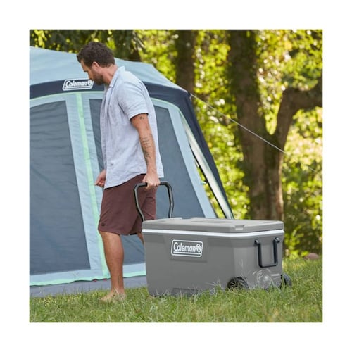 Hielera Rodante 100 Qt Gris C/Tapa Resistente Coleman