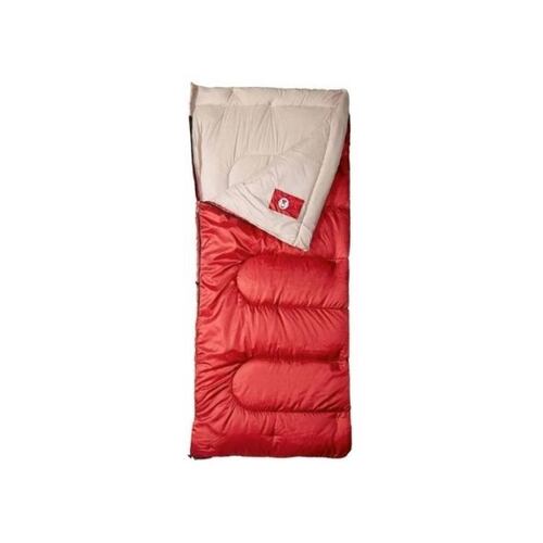 Saco Dormir Ligero Rojo Poliester C/Cremallera Coleman