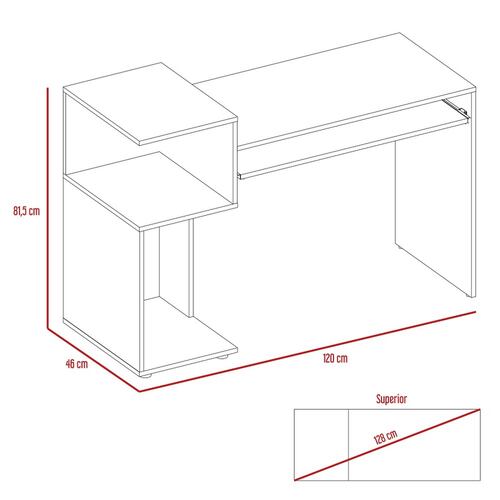 Muebles Combo Oficina Escritorio Atlanter Más Librero Excelsior