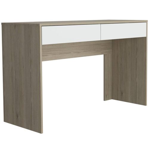 Escritorio Amplio 2 Cajones Oficina Hogar Rovere/Blanco Excelsior