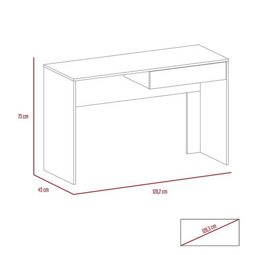 Escritorio Oficina/Hogar Modificado 1 Cajón Acre Ceniza Excelsior