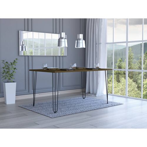 Mesa Comedor Madera Aglomerada P/4 Puestos Cobre Excelsior